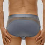 3 Pack Men's Breathable Sexy Lightweight Mesh Panels Briefs
