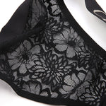 2 Pack Men's Silky Touch Black Sexy Lace Lightweight & Airy Skin-Friendly Bikini