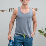 Men’s Neon Drawstring Swim Board Shorts