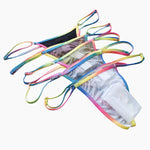 3 Pack Men's Ultra-Thin Sexy Smooth Breathable Contrast Waistband Strings