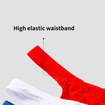 2-pack Men's Ribbed Low-rise Solid Color Thong