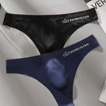 4-pack Men's Sexy Solid Color Letter Seamless Thong