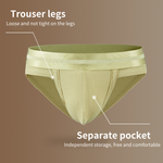 2 Pack Men's Waffle-Knit Cotton Separable Scrotum Support Briefs