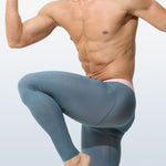 Men's Seamless Double-sided Round Neck Thermal Underwear Set