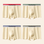 4 Pack Men's Comfy Waistband Anti-Chafing Stay-Put Fit Trunks