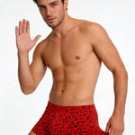 3 Pack Men's Leopard Cotton Breathable & Low-Rise Trunks
