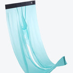 Men's Ice Silk Full Transparent Sexy Fitness Pants Sports Tights