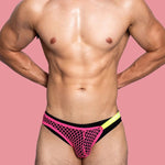 2 Pack Men's Low Waist Sexy Mesh Breathable Sports Transparent Briefs