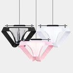 2 Pack Men's No-Waistband Jockstrap with Textured Pattern