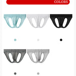 3 Pack Men's Sexy Mesh Transparent Big Pouch Jockstrap