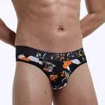 3 Pack Men's Trendy Prints Comfort U-Pouch Design Mesh Breathable Thongs