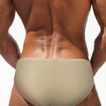 Men's Quick-Dry Odor-Control Solid Color Side Snap Swim Briefs