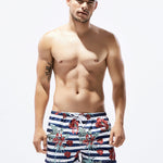 Men's Trendy Printed Sporty Cut Odor-Control Cooling Board Shorts