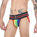 2 Pack Men's Supportive Fit Comfy Waistband Anti-Chafing Stretch Jockstrap