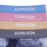 4 Pack Men's Antibacterial Crotch Comfortable Stretch Lightweight Trunks