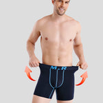 4 Pack Men's Comfortable Cotton Anti-Chafing High Elasticity Sports Boxer Briefs