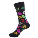 4 Pairs Pumpkin Personality Skeleton Cartoon Trendy Cotton Crew Socks