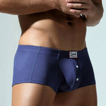 2 Pack Men's Soft Solid Color Simple Comfortable Breathable Trunks