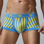 3 Pack Men's Snug Fit Trendy Striped Design Sporty Cut Cooling Airflow Trunks