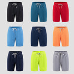 Men's Solid Quick-Dry Built-in Breathable Mesh Liner Travel-Friendly Sporty Board Shorts