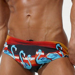 Men's Full-Coverage Second-Skin Feel Beach Vibes Swim Briefs