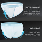 2 Pack Men's Ultra-Soft Ice Silk Quick-Dry Smooth Cooling Briefs