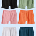 Men's Ice Silk Raised Opening Culottes Mesh Plus Length Boxer Briefs
