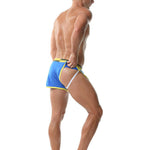 2 Pack Men's Stretch Boxer Shorts with Side Split Design and Support Pouch
