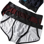 3 Pack Men's Low Rise High Cut Ice Silk Cooling Breathable Lightweight Quick Dry Briefs