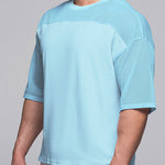 Men's Stretchy Breathable Mesh Short-Sleeve Shirt Sports Running Casual Top T-Shirt