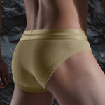 3 Pack Men's Soft Cotton Blend Waffle Briefs with Separate Pouch and High-Leg Cut