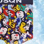 4 Pack Men's Breathable Printed Comfy Waistband Stretch Trunks