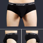 FreeLonger Men's Comfy Separate Support Pouch Briefs