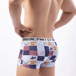 4 Pack Men’s Checkered Pattern Cotton Trunks