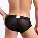 2 Pack Men's Low Rise Mesh Large Pouch U-convex Breathable Comfortable Briefs
