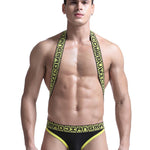 Men's Sexy Mesh U-convex Large Pouch Breathable Vest One-piece Suspender T-back