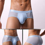 3 Pack Men's Quick-Dry Mesh Low-Rise Briefs