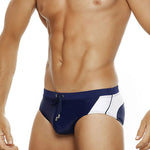 Men's Seamless Comfort Color-Blocked Quick-Dry Swim Briefs