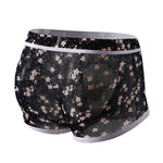 2 Pack Men's Mesh Print Trunks with Prominent Support Pouch