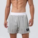 Men's Mesh-Lined Double-Layer Sports Fitness Breathable Sweat-Wicking Quick-Dry Shorts