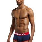 2 Pack Men's Breathable Cotton Skin-Friendly Sexy Low-Rise & Revealing Jockstraps