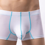3 Pack Men's Large Pouch Contrast Binding Trunks