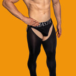 Men's Low-Waist Sexy Hollow Silk-Smooth Semi-Transparent Thermal Pants