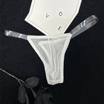 2 Pack Men's Seamless Semi-Transparent Thongs