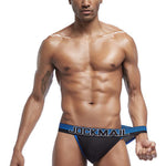 Men's Color Fabric Elastic Waistband Bikini