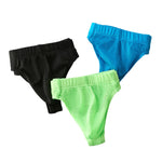 2 Pack Men's Sexy U-Pouch Sheer Icy Silk Seamless Comfort Firm Support Thongs