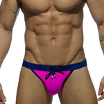 Men's Dual-Tone Swim Briefs with Removable Padding