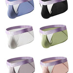 3 Pack Men's Ice Silk Breathable Mesh Low-Rise Classic Briefs