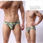2 Pack Men's Camo Print U-Pouch Briefs