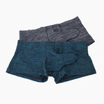 7 Pack Men's Solid Color Supportive Separated Pouch Seamless Comfort Trunks